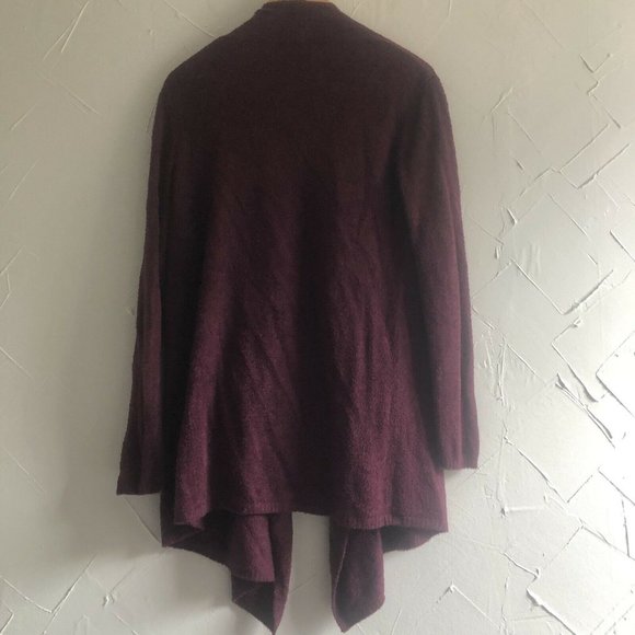 BAREFOOT DREAMS Size S/M Chic Cozy Lite Purple Island Wrap Cardigan - Picture 3 of 7
